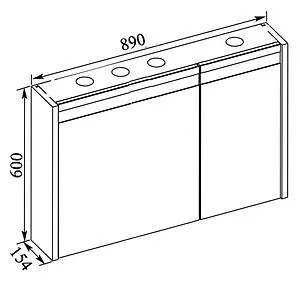 Шкаф-зеркало Aquanet Лайн 90 L белый 00165582 Шкаф-зеркало Aquanet Лайн 90 L белый 00165582, 2