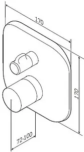 Термостат для 1 потребителя Am.Pm Sensation хром F3075600 Термостат для 1 потребителя Am.Pm Sensation хром F3075600, 2