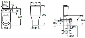 Унитаз-компакт Roca Leon белый 342649000+341649000 Унитаз-компакт Roca Leon белый 342649000+341649000, 3