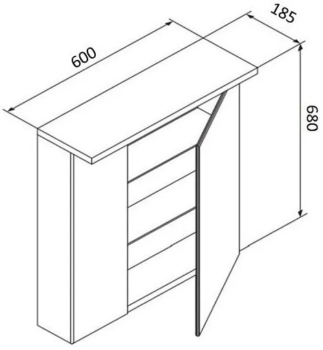 Шкаф-зеркало Am.Pm Spirit 2.0 60 R белый M70AMCR0601WG