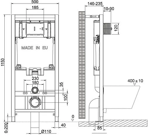 Комплект 5 в 1 Lemark Peneda+Bit+ Glazer Black 100802235 с кнопкой Bit 9802006 черный матовый soft touch