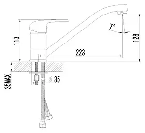 Смеситель для кухни Lemark Pramen песочный LM3304FL107 Смеситель для кухни Lemark Pramen песочный LM3304FL107, 2