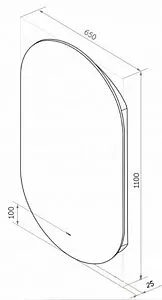 Зеркало с подсветкой Continent Fleur Led 65x110 с бесконтактным сенсором белый ЗЛП1588, 2