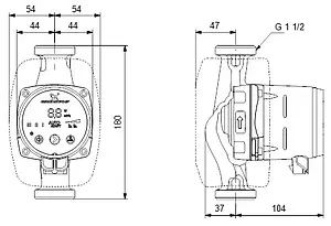 Насос циркуляционный Grundfos Alpha2 25-40 N 180 99411365, 3