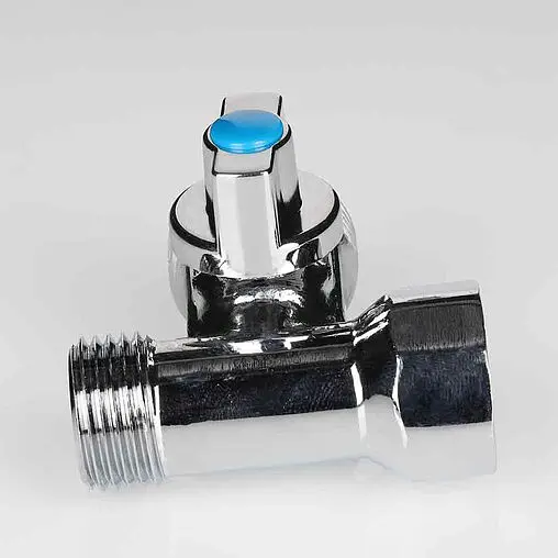 Кран шаровый трехпроходной 1/2"н x 3/4"н x 1/2"в хром Valtec VT.256.N ...
