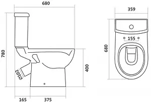 Унитаз-компакт Santek Юнион белый 1WH302420, 2