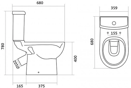 Унитаз-компакт Santek Юнион белый 1WH302420