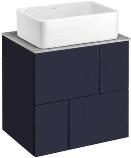 Тумба-умывальник подвесная Roca Luna 60 синий ZRU9307766+ZRU9307770+32700B000