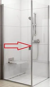 Боковая стенка 900мм прозрачное стекло Ravak Chrome CPS-90 9QV70C00Z1, 1