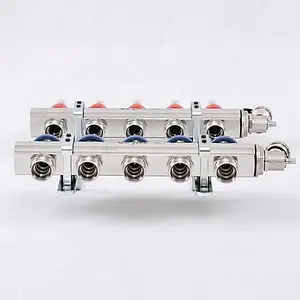 Группа коллекторная с расходомерами 5 отводов 1&quot;в/в x ¾&quot;ек Uni-fitt 440E4305, 4