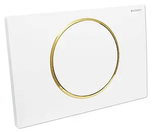 Клавиша смыва для унитаза Geberit Sigma 10 115.758.KK.5 кнопка/белый глянцевый, кольцо/золото Клавиша смыва для унитаза Geberit Sigma 10 115.758.KK.5 кнопка/белый глянцевый, кольцо/золото, 4
