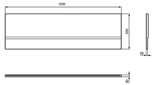 Панель для ванны фронтальная Ideal Standard Hotline 170 белый K230001 Панель для ванны фронтальная Ideal Standard Hotline 170 белый K230001, 2