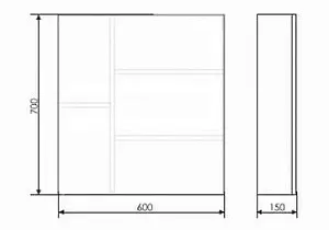 Шкаф-зеркало Comforty Римини 60 белый 00003130371CF, 3