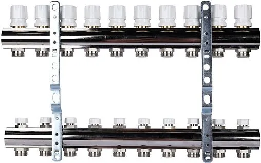 Группа коллекторная без расходомеров 10 отводов 1&quot;в/в x ¾&quot;ек Luxor CD 468M/10 15552710MN