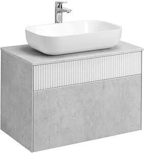 Тумба-умывальник подвесная Aquaton Марбл 80 слэйт/белый матовый 1A2762K4MH4C0 Тумба-умывальник подвесная Aquaton Марбл 80 слэйт/белый матовый 1A2762K4MH4C0, 1