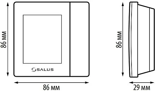 Беспроводной комнатный терморегулятор ZigBee Salus SMART HOME белый VS20WRF