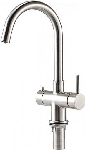 Смеситель для кухни с подключением к фильтру Swedbe Selene Carbo нержавеющая сталь 8240М