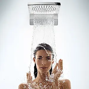 Лейка верхнего душа Hansgrohe Raindance Rainfall 180 2jet белый/хром 28433400, 3