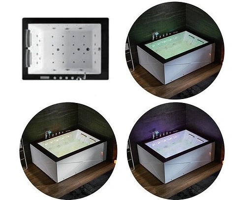 Ванна акриловая с гидромассажем Gemy 180x130 G9259