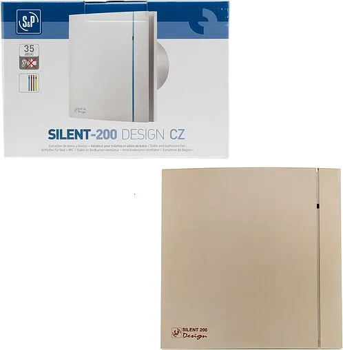 Вентилятор вытяжной Soler & Palau SILENT-200 CZ CHAMPAGNE DESIGN 4C Вентилятор вытяжной Soler & Palau SILENT-200 CZ CHAMPAGNE DESIGN 4C