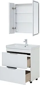 Тумба-умывальник напольная Aquanet Ирис new 70 белый глянец 00310153+ Тумба-умывальник напольная Aquanet Ирис new 70 белый глянец 00310153+, 4