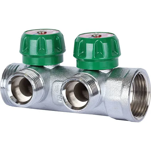Коллектор регулирующий проходной 2 отвода 1&quot;в/н x ¾&quot;ек Stout SMB-6850-013402