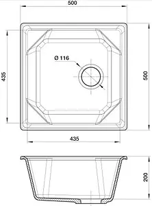Мойка кухонная GranFest Unique U-500 антрацит Мойка кухонная GranFest Unique U-500 антрацит, 2