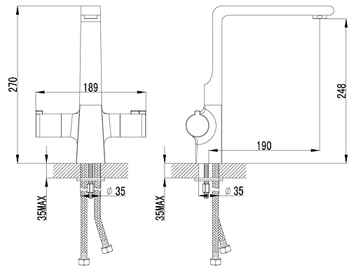 Термостат для кухни Lemark Yeti хром LM7835C
