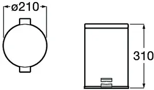 Ведро для мусора Roca Public сатин 817413002, 2