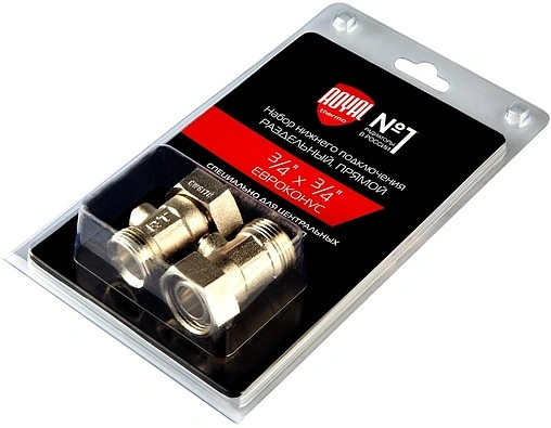 Узел нижнего подключения радиатора раздельный прямой ¾"ек x ¾"ек Royal Thermo RTE 07.0020 Узел нижнего подключения радиатора раздельный прямой ¾"ек x ¾"ек Royal Thermo RTE 07.0020