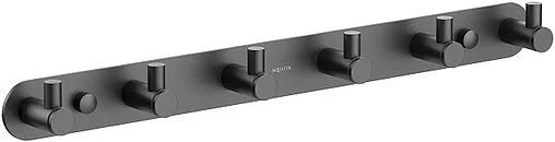 Планка с 6-ю крючками Aquatek Европа чёрный матовый AQ4124MB