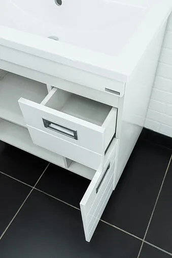 Тумба-умывальник напольный Домино Cube 80 белый DC5004T+4627173210119