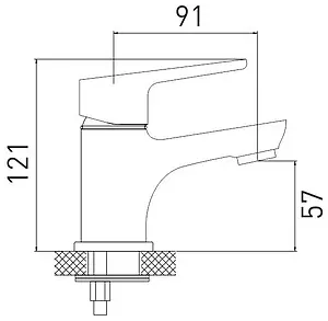 Смеситель для раковины Gross Aqua Vista хром 6255267C, 2