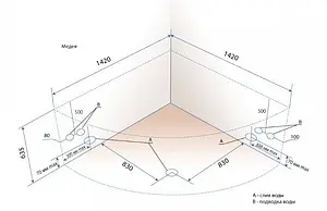 Ванна акриловая Triton Медея 142.5x142.5 Н0000000202, 3