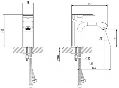 Смеситель для раковины SMARTsant Соул хром SM333506AA