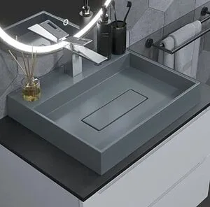 Раковина Uperwood UPD Tanos Quartz 50 бетон 291030049 Раковина Uperwood UPD Tanos Quartz 50 бетон 291030049, 4