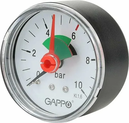 Манометр аксиальный Gappo 50мм 10 бар ¼&quot; G1471.10