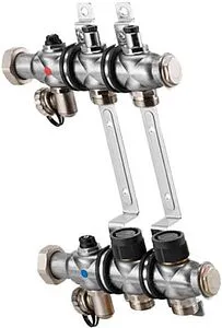 Группа коллекторная без расходомеров 2 отвода 1"нг x ¾"ек Oventrop Multidis SF 1404552 Группа коллекторная без расходомеров 2 отвода 1"нг x ¾"ек Oventrop Multidis SF 1404552, 1