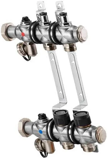 Группа коллекторная без расходомеров 2 отвода 1&quot;нг x ¾&quot;ек Oventrop Multidis SF 1404552