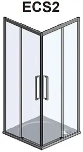 Душевая дверь 1200мм прозрачное стекло Roltechnik Exclusive Line ECS2/1200 black elox P 560-120000P-05-02 Душевая дверь 1200мм прозрачное стекло Roltechnik Exclusive Line ECS2/1200 black elox P 560-120000P-05-02, 3