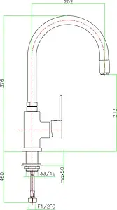 Смеситель для кухни Fiore Katana хром 77CR5480 Смеситель для кухни Fiore Katana хром 77CR5480, 2