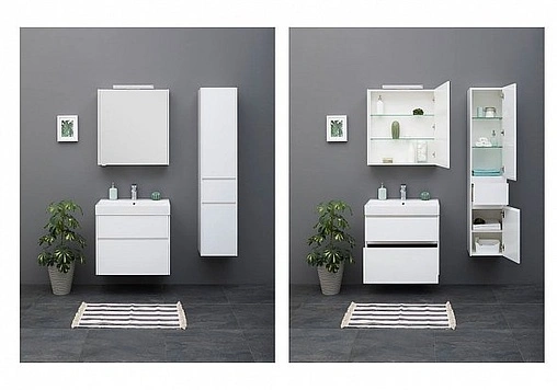 Тумба под умывальник Aquanet Бруклин 70 белый 00203959