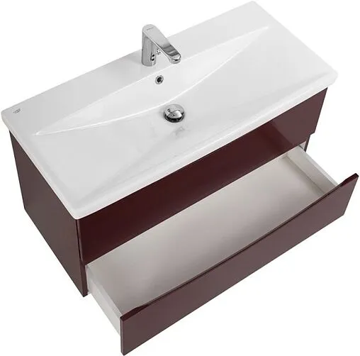Тумба под умывальник подвесная BelBagno MARINO-CER 90 Bordo Lucido MARINO-CER-900-2C-SO-BRDL-P