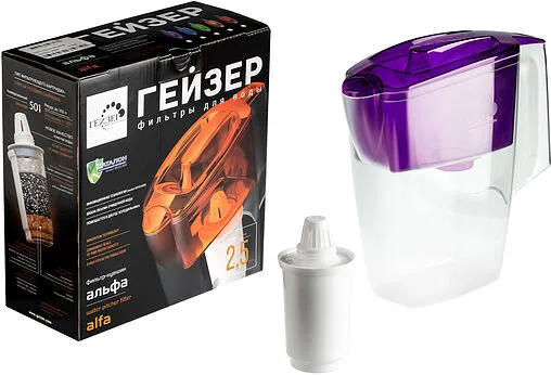 Фильтр-кувшин Гейзер Альфа 62047 фиолетовый