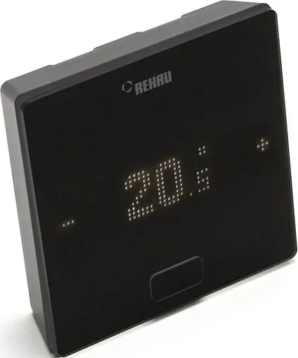 Проводной комнатный терморегулятор 24В Rehau Nea Smart 2.0 HBB черный 13280051003