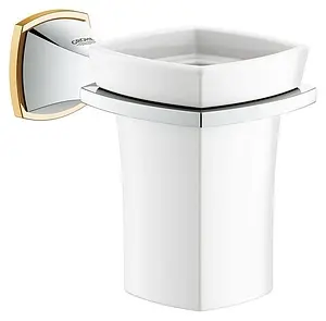 Стакан Grohe Grandera хром/золото/белый 40626IG0 Стакан Grohe Grandera хром/золото/белый 40626IG0, 1