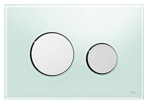 Клавиша смыва для унитаза TECEloop 9240653 кнопки/хром глянцевый, панель/стекло мятный зеленый