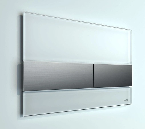 Клавиша смыва для унитаза TECEsquare 9240801 кнопки/сатин, панель/стекло белый