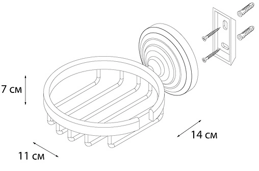 Мыльница Fixsen Retro бронза FX-83809A