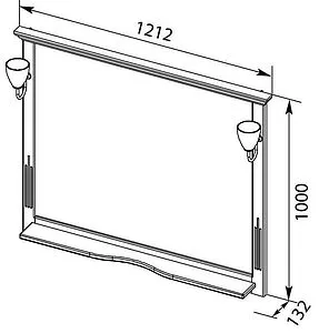 Зеркало Aquanet Лагуна 120 белый 00175303 Зеркало Aquanet Лагуна 120 белый 00175303, 2